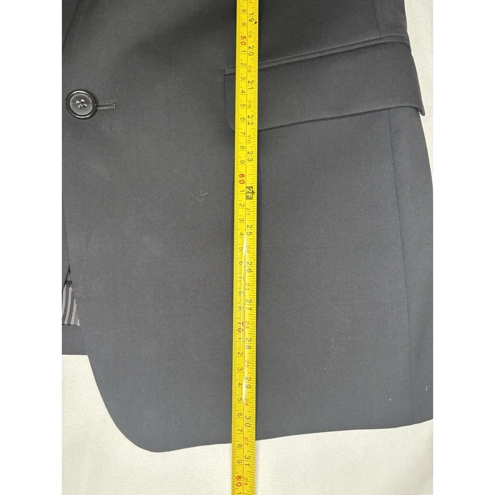Banana Republic Blazer 38R Black Marzotto Super 120'S Standard Fit Suit Jacket